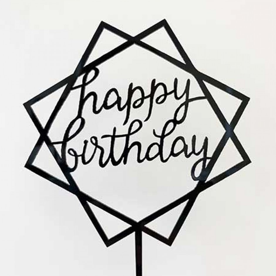 Cake Toppers : Cake Topper - Happy Birthday (06)